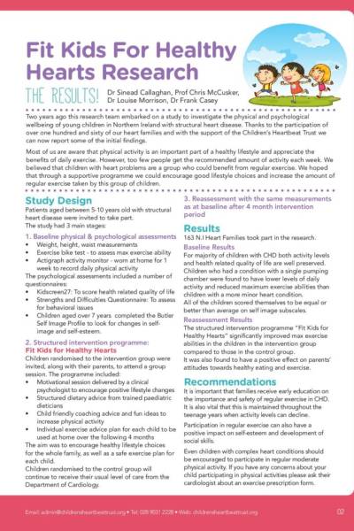 Fit kids for healthy hearts research